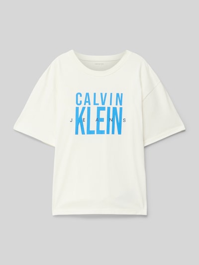 Calvin Klein Jeans T-Shirt mit Label-Print Sand 1