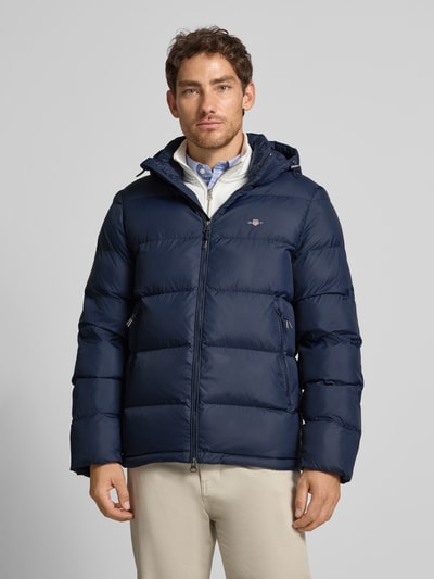 Gant Regular Fit Steppjacke mit Logo-Stitching Modell 'Cloud' Dunkelblau 4