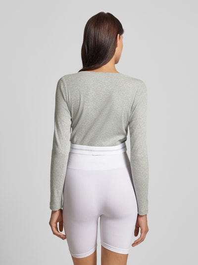 Calvin Klein Underwear Cropped Longsleeve mit Rundhalsausschnitt Hellgrau 5