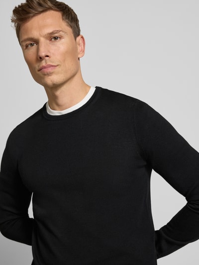 JOOP! Collection Sweter z dzianiny z prążkowanymi wykończeniami model ‘Denny’  3