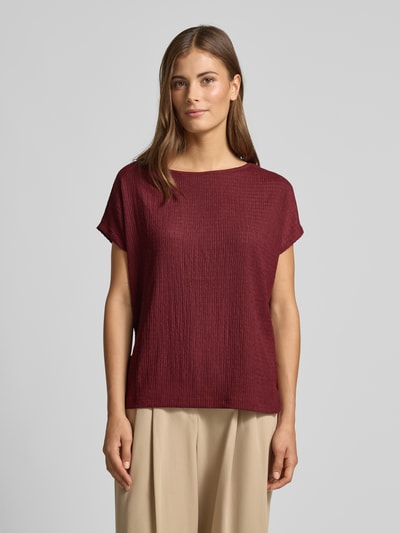 s.Oliver RED LABEL Relaxed fit T-shirt met stretch Bordeaux - 4