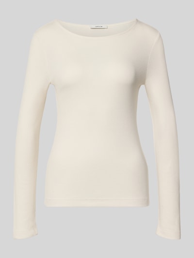 OPUS Langarmshirt mit Rundhalsausschnitt Modell 'Smallo' Sand 1