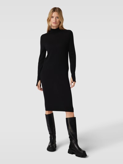 Calvin Klein Womenswear Strickkleid aus Wolle mit Rollkragen Black 4