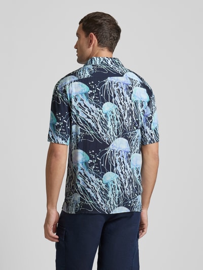 MCNEAL Regular fit vrijetijdsoverhemd met all-over print Donkerblauw - 5