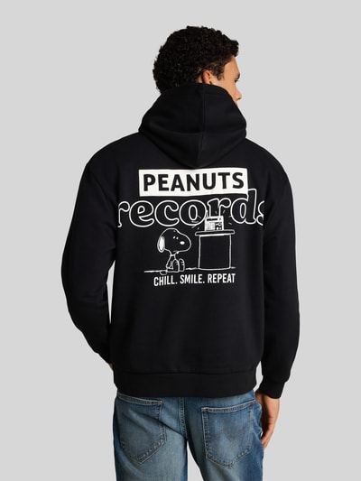 Tom Tailor Denim Relaxed Fit Hoodie aus Baumwoll-Mix mit Peanuts Motiv-Print Black 5