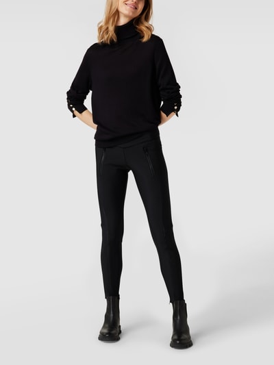 Cambio Leggings mit Ziernähten Modell 'River' Black 1