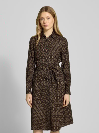 Lauren Ralph Lauren Knielanges Hemdblusenkleid mit Bindegürtel Modell 'KARALYNN' Black 4