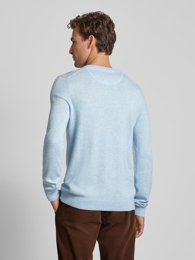 MCNEAL Gebreide pullover met ronde hals Lichtblauw gemêleerd - 5