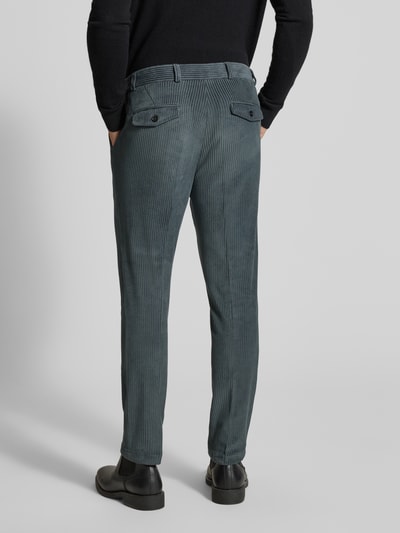 Zuitable Cordhose mit Bügelfalten und Gesäßtaschen Petrol 5