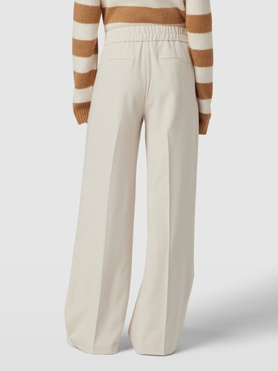 OPUS Flared Cut Bundfaltenhose mit Webmuster Modell 'Marzena' Offwhite 5