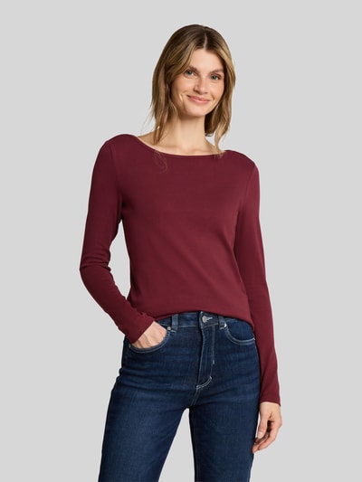 Tom Tailor Langarmshirt mit U-Boot-Ausschnitt Bordeaux 4