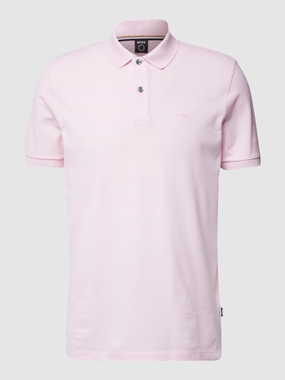 BOSS Poloshirt mit Label-Stitching Modell 'Pallas' Rosa 2