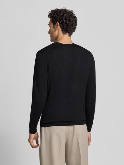 MCNEAL Strickpullover mit geripptem Rundhalsausschnitt Black 5