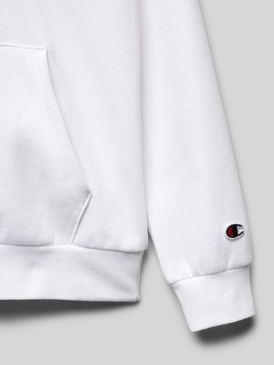 CHAMPION Hoodie mit Label-Stitching Weiss 2