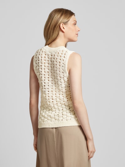 Zero Stricktop mit Lochmuster Offwhite 5