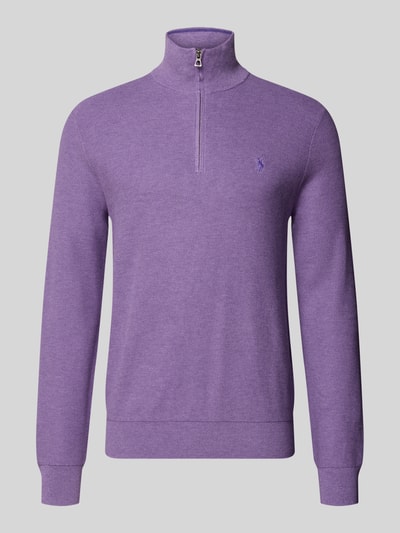 Polo Ralph Lauren Pullover mit Half Zip Troyerkragen Flieder 1