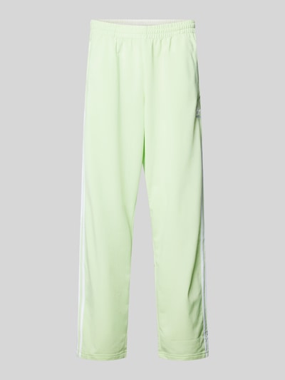 adidas Originals Straight leg trainingsbroek met labelstitching, model 'FIREBIRD' Lichtgroen - 2