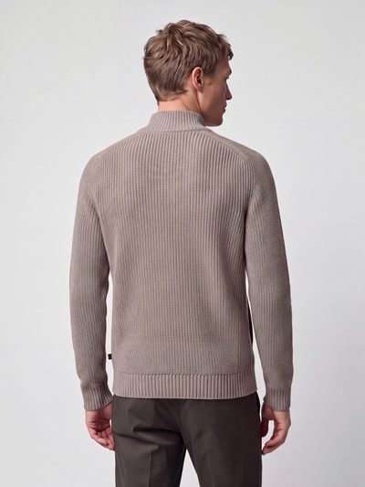 s.Oliver RED LABEL Gebreid vest met ritssluiting Middenbruin - 5