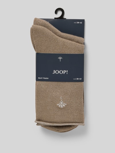 JOOP! Collection Socken mit Label-Stitching Beige 3