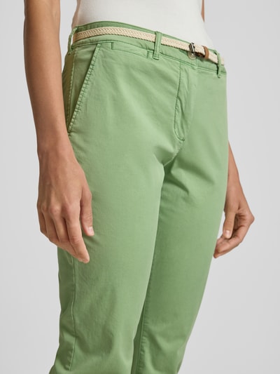 Tom Tailor Slim fit chino met riem Lichtgroen - 3