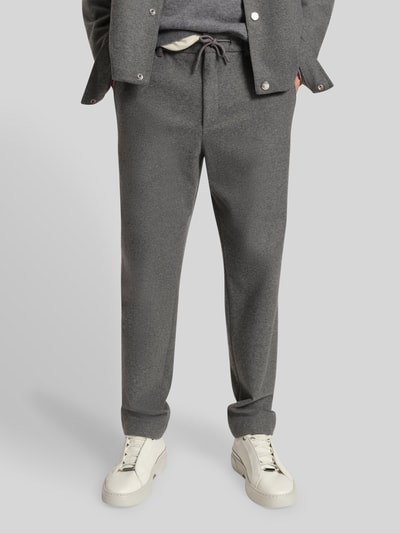 BOSS Tapered Stoffhose mit Woll-Anteil Modell 'PERIN' Hellgrau 4
