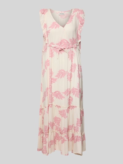 LOLLYS LAUNDRY Midikleid aus Viskose im Stufenlook Modell 'Samo' Pink 2