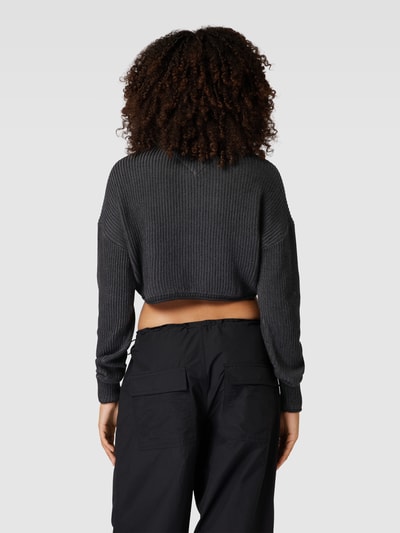 Tommy Jeans Cropped Strickpullover mit Label-Patch Black 5