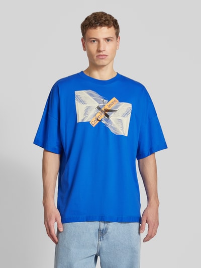 Calvin Klein Jeans T-Shirt mit Label-Print Modell 'SKYSCRAPER URBAN' Royal 4