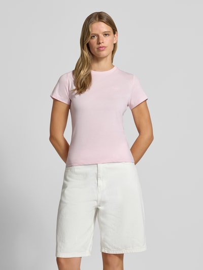 HUGO Blue Regular fit t-shirt van puur katoen model 'Damatee_B' Lichtroze - 4