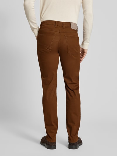 bugatti Modern fit broek in 5-pocketmodel Cognac - 5