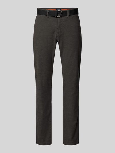 MCNEAL Slim fit broek met riem Zwart - 2