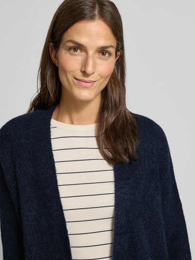 MOS MOSH Kardigan z dzianiny z przodem bez zapięcia model ‘THORA’ Granatowy 3