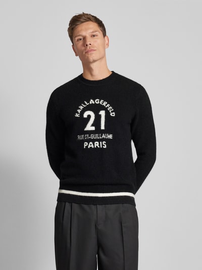 Karl Lagerfeld Gebreide pullover met labeldetails Zwart - 4