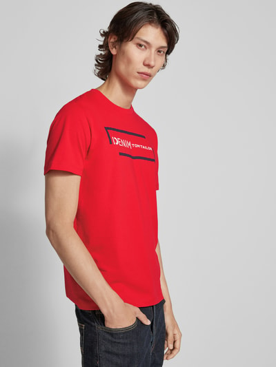 Tom Tailor Denim T-shirt met ronde hals Rood - 3