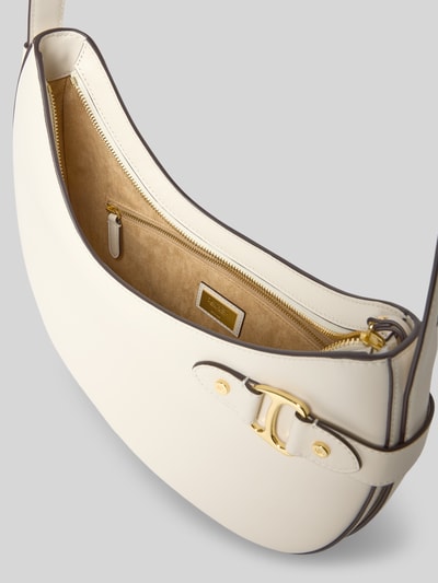 Lauren Ralph Lauren Schoudertas van echt rundleer model 'Tasha' Ecru - 5
