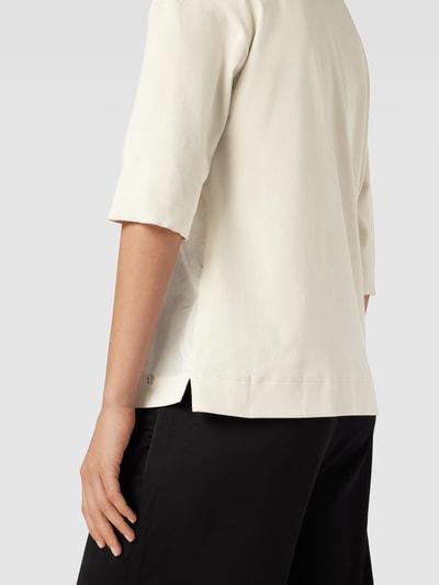 Marc Cain T-Shirt mit V-Ausschnitt Sand 3