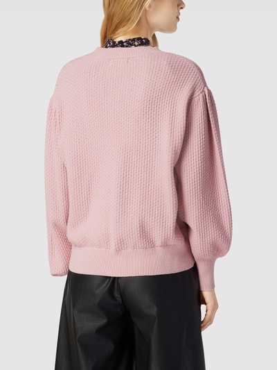 MSCH Copenhagen Gebreide pullover met structuurmotief Roze - 5