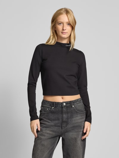 Calvin Klein Jeans Longsleeve mit Stehkragen Modell 'MILANO' Black 4