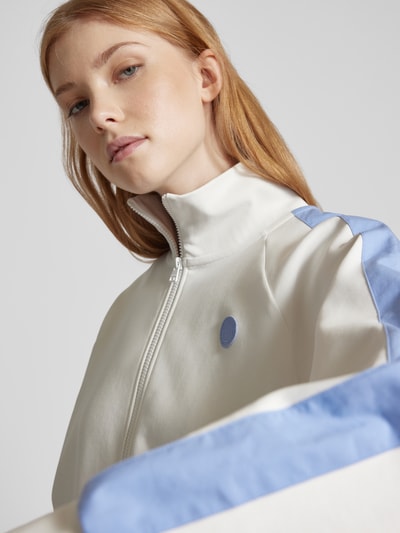 Hugo Blue Sweatjacke mit Label-Detail Modell 'Demilie' Offwhite 3