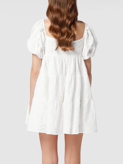 Bardot Mini-jurk met broderie anglaise Offwhite - 5