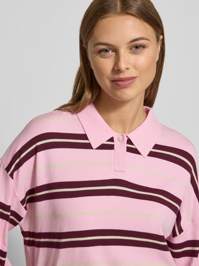 Mango Poloshirt aus Viskose-Mix Modell 'RIRIPOL' Rosa 3