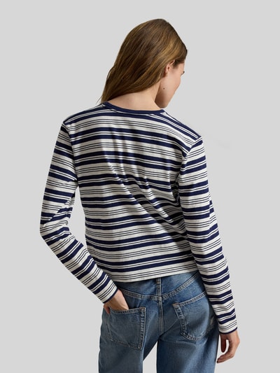 Polo Ralph Lauren Regular Fit Langarmshirt aus reiner Baumwolle Marine 5