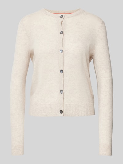 Christian Berg Woman Cardigan mit durchgehender Knopfleiste Beige Melange 2