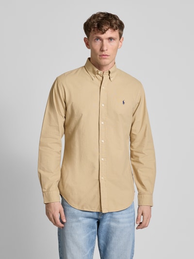 Polo Ralph Lauren Custom Fit Freizeithemd aus reiner Baumwolle Beige 4