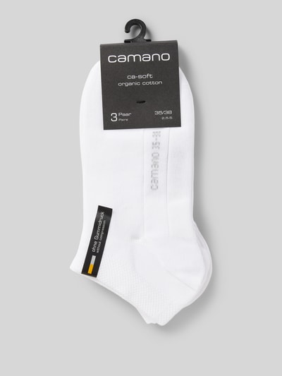 camano Sneakersocken mit Label-Detail im 3er-Pack Weiss 3