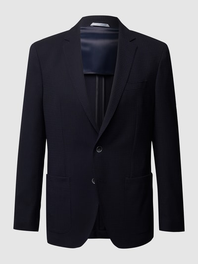 BOSS Slim Fit 2-Knopf-Sakko mit Viskose-Anteil Modell 'Haylon' Marine 2