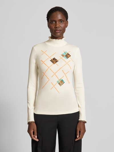Marc Cain Longsleeve mit gerippten Abschlüssen Ecru 4