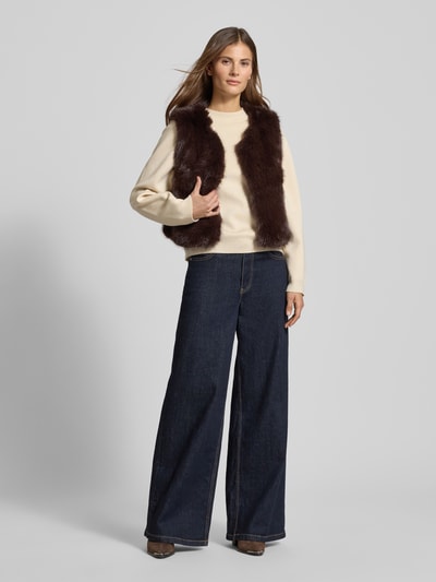 Zero Gilet van imitatiebont Middenbruin - 1