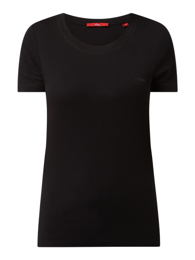 s.Oliver RED LABEL T-Shirt aus Baumwolle Black 2