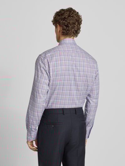 ETERNA Regular fit zakelijk overhemd van katoen met button-downkraag Rood - 5